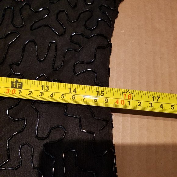 NWT Vintage Scala 100% Silk Beaded Cocktail Dress Gantos - Picture 11 of 13